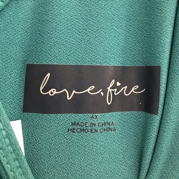 Teal Green/Blue High Low Dress in Size 4X - Picture 7 of 8